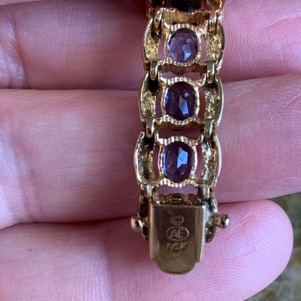 Vintage 14KY Tanzanite Bracelet - Picture 3 of 8